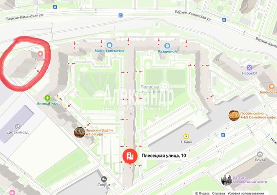 Продам однокомнатную (1-комн.) квартиру, Плесецкая ул, 10, Санкт-Петербург г