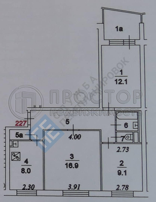 Продам комнату в 3-комн. квартире, Елецкая ул, 12к1, Москва г