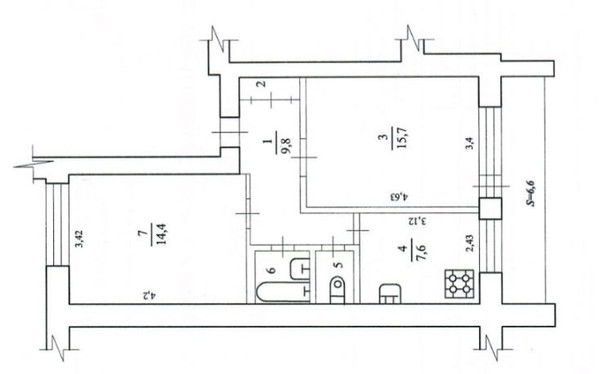 Продам двухкомнатную (2-комн.) квартиру, 2-й Микрорайон ул, 10, Эльбан рп