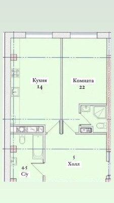 Продам однокомнатную (1-комн.) квартиру, Шарданова ул, 52, Нальчик г