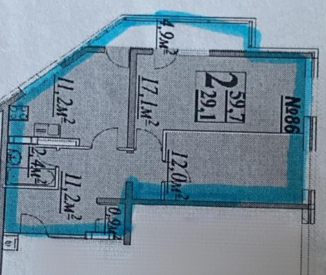 Продам двухкомнатную (2-комн.) квартиру, Парковая ул, 60к5, Анапа г