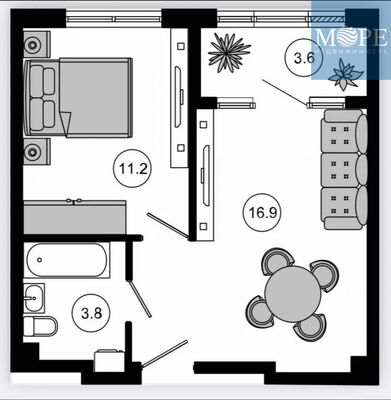 Продам однокомнатную (1-комн.) , Ленина (Адлерский р-н) ул, 280А, Сочи г