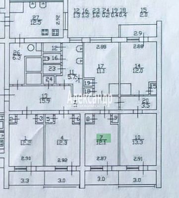Продам комнату в 6-комн. квартире, Колпинская ул, 4, Колпино г