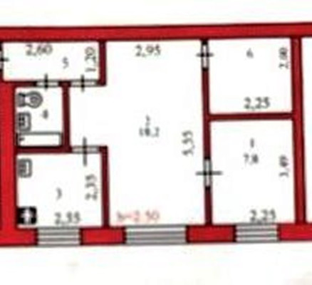 Продам двухкомнатную (2-комн.) квартиру, Красная ул, 5а, Пенза г