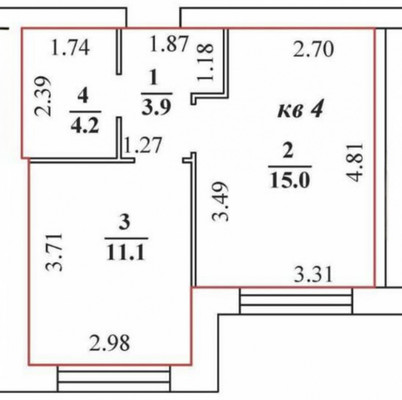Продам однокомнатную (1-комн.) квартиру, 2-я Новоселковская ул, 4, Рязань г