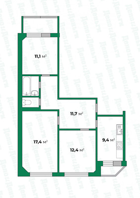 Продам трехкомнатную (3-комн.) квартиру, Хлыновская ул, 22, Киров г