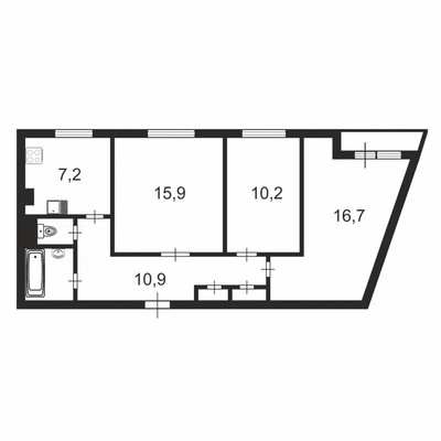 Продам трехкомнатную (3-комн.) квартиру, Российский пр-кт, 14А, Санкт-Петербург г