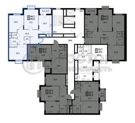Продам трехкомнатную (3-комн.) квартиру, Римский проезд, 13, Развилка п