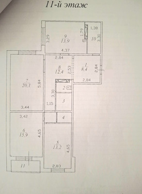 Продам трехкомнатную (3-комн.) квартиру, Озерная ул, 8, Новое Девяткино д