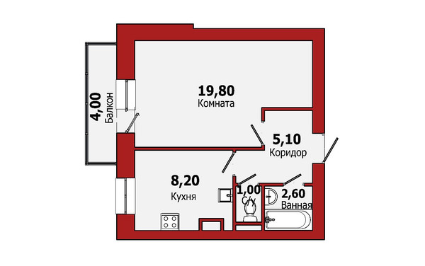 Продам однокомнатную (1-комн.) квартиру, Энгельса пр-кт, 16к2, Санкт-Петербург г