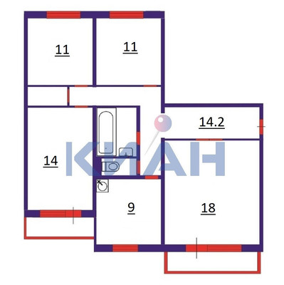 Продам многокомнатную квартиру, им.газеты Красноярский рабочий пр-кт, 124а, Красноярск г