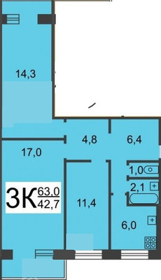Продам трехкомнатную (3-комн.) квартиру, Кораблестроителей пр-кт, 32, Нижний Новгород г