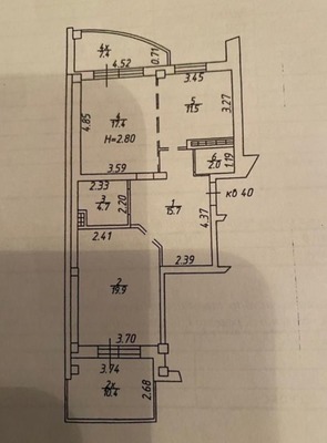 Продам двухкомнатную (2-комн.) квартиру, Космонавтов пр-кт, 37, Ростов-на-Дону г