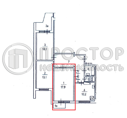 Продам комнату в 3-комн. квартире, Генерала Белова ул, 7к1, Москва г