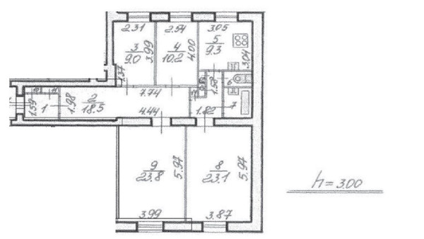 Продам многокомнатную квартиру, Лиговский пр-кт, 237, Санкт-Петербург г