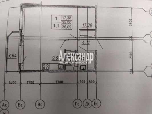 Продам однокомнатную (1-комн.) квартиру, Воронцовский б-р, 11к1, Бугры п