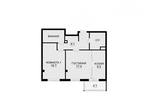 Продам двухкомнатную (2-комн.) квартиру, Пионерская ул, 50, Санкт-Петербург г