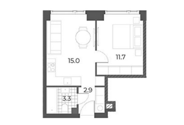 Продам двухкомнатную (2-комн.) квартиру (долевое), Борисовские Пруды ул, 1к3, Москва г