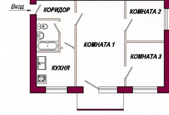 Продам трехкомнатную (3-комн.) квартиру, Добровольского ул, 10, Ростов-на-Дону г