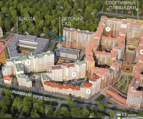 Продам двухкомнатную (2-комн.) квартиру, Римский проезд, 13, Развилка п