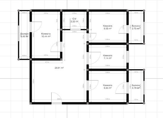 Продам трехкомнатную (3-комн.) квартиру, Шогенова ул, 21, Вольный Аул кп