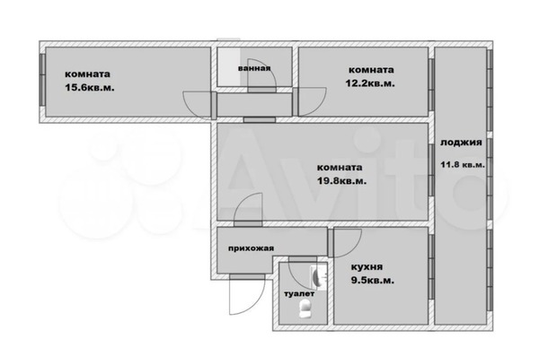 Продам трехкомнатную (3-комн.) квартиру, Дыбенко ул, 5к1, Санкт-Петербург г