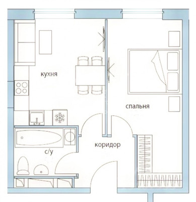Продам однокомнатную (1-комн.) квартиру, Крузенштерна ул, 12к2, Москва г