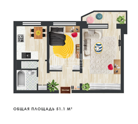 Продам двухкомнатную (2-комн.) квартиру, Новочерёмушкинская ул, 66к1, Москва г