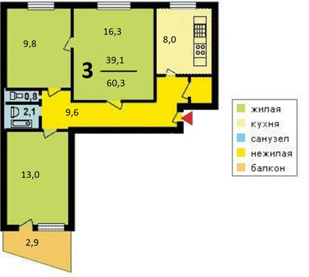 Продам трехкомнатную (3-комн.) квартиру, Большая Очаковская ул, 19, Москва г