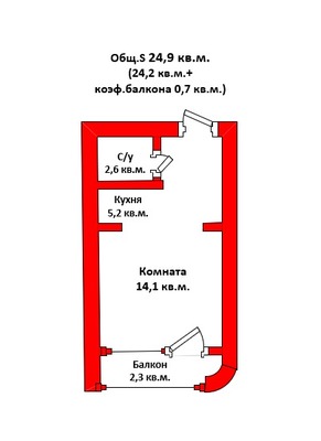 Продам однокомнатную (1-комн.) квартиру, Варшавская ул, 19к2, Санкт-Петербург г