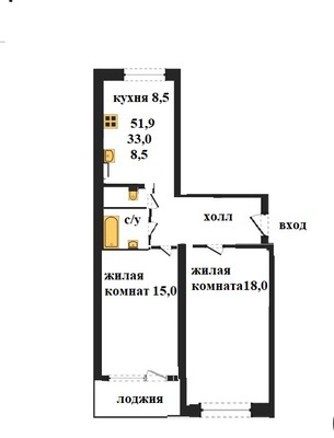 Продам двухкомнатную (2-комн.) квартиру, Терновского ул, 154А, Пенза г
