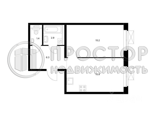 Продам однокомнатную (1-комн.) квартиру, Ильменский проезд, 17к4, Москва г