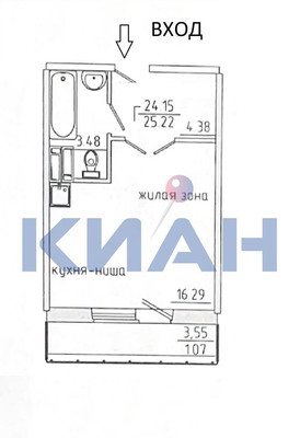 Продам однокомнатную (1-комн.) квартиру, Партизана Железняка ул, 61, Красноярск г