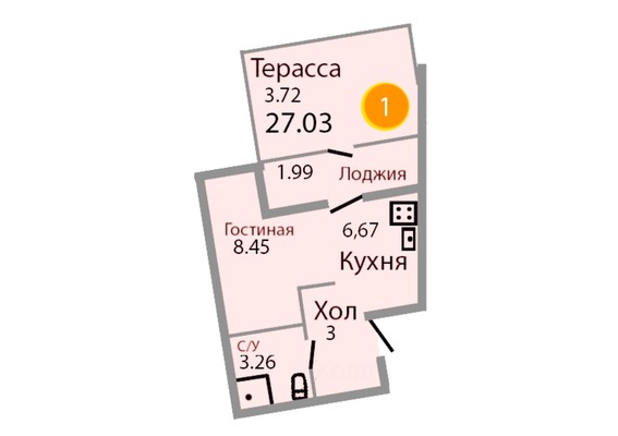 Продам однокомнатную (1-комн.) квартиру, Тургенева ул, 16а, Зеленоградск г