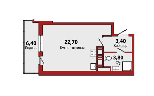Продам однокомнатную (1-комн.) квартиру, Арцеуловская аллея, 17, Санкт-Петербург г