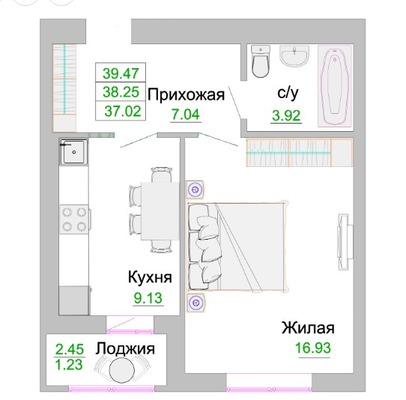 Продам однокомнатную (1-комн.) квартиру (долевое), Тургенева ул, Зеленоградск г