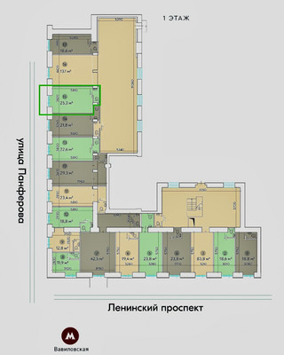 Продам торговое помещение 25,3 м2, Ленинский пр-кт, 81, Москва г