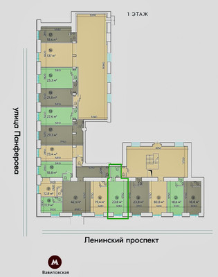 Продам торговое помещение 23,8 м2, Ленинский пр-кт, 81, Москва г