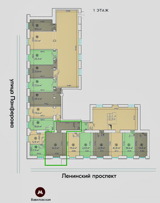 Продам торговое помещение 42,5 м2, Ленинский пр-кт, 81, Москва г