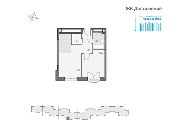 Продам однокомнатную (1-комн.) квартиру, Академика Королева ул, 21, Москва г