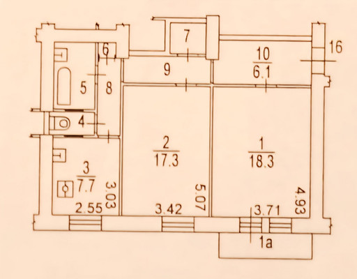 Продам двухкомнатную (2-комн.) квартиру, 1-я Новокузьминская ул, 17, Москва г