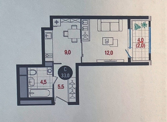 Продам однокомнатную (1-комн.) квартиру (долевое), Кавказский б-р, 51/2к4, Москва г