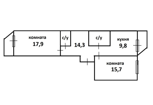Продам двухкомнатную (2-комн.) квартиру, Ветеранов пр-кт, 171к1, Санкт-Петербург г
