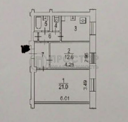 Продам двухкомнатную (2-комн.) квартиру, Большая Пироговская ул, 53-55, Москва г