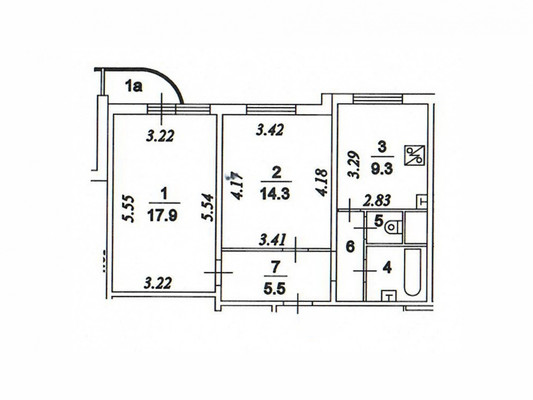 Продам двухкомнатную (2-комн.) квартиру, Дмитровка Б. ул, 1к2, Москва г