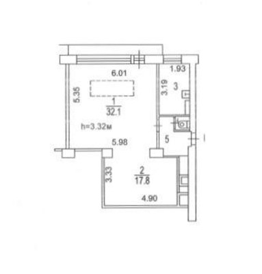 Продам двухкомнатную (2-комн.) квартиру, Кутузовский пр-кт, 17, Москва г