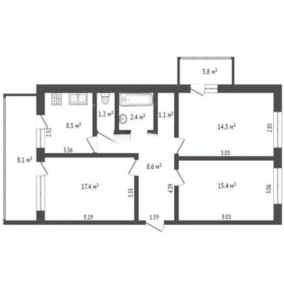 Продам трехкомнатную (3-комн.) квартиру, Волкова ул, 8/4, Ростов-на-Дону г