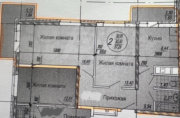 Продам двухкомнатную (2-комн.) квартиру, Доломановский пер, 124с, Ростов-на-Дону г