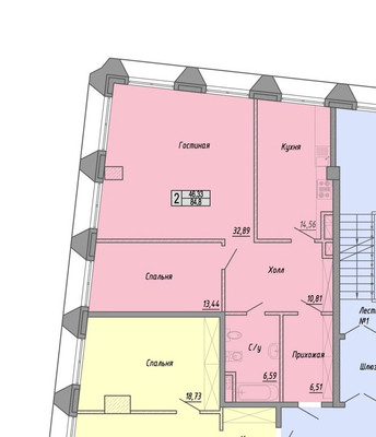 Продам двухкомнатную (2-комн.) квартиру, Береговая ул, 55а, Ростов-на-Дону г