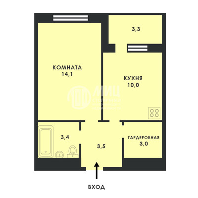 Продам однокомнатную (1-комн.) квартиру, Цимлянская ул, 3к1, Москва г